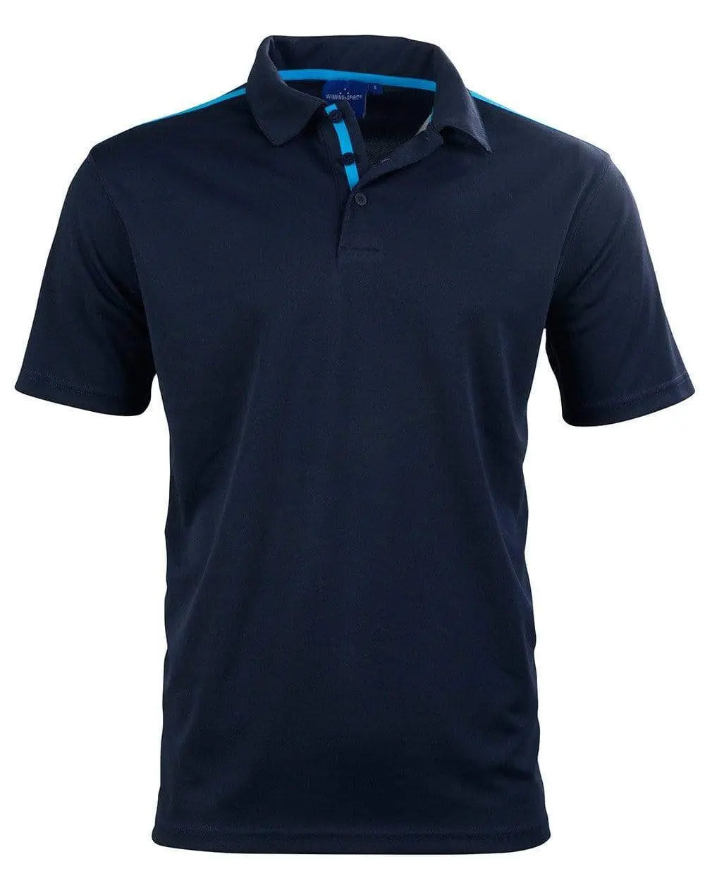 Winning Spirit Casual Wear Navy/Cyan / XS Winning Spirit PS83 STATEN POLO SHIRT Men's